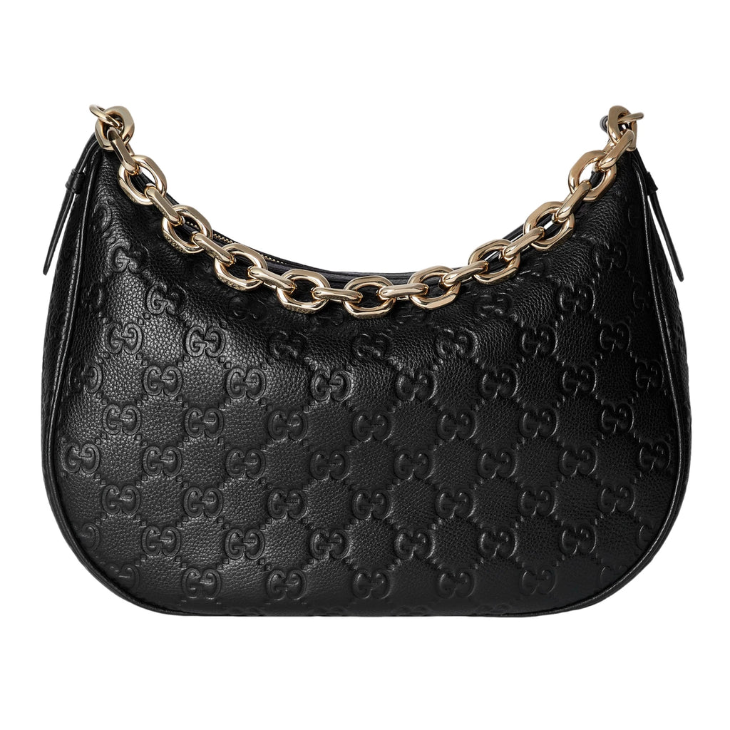Gucci GG Emblem Small Top Handle Bag Black