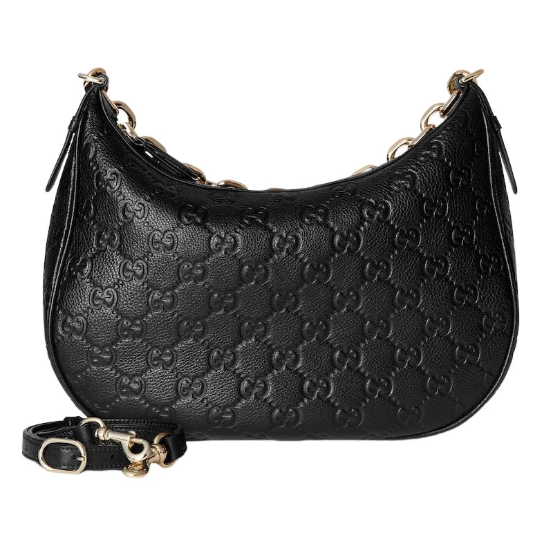 Gucci GG Emblem Small Top Handle Bag Black