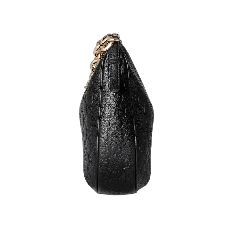 Gucci GG Emblem Small Top Handle Bag Black