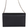 Gucci Interlockingg Leather Wallet On Chain Nero