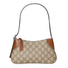 Gucci GG Emblem Small Shoulder Bag Beige Ebony GG Canvas