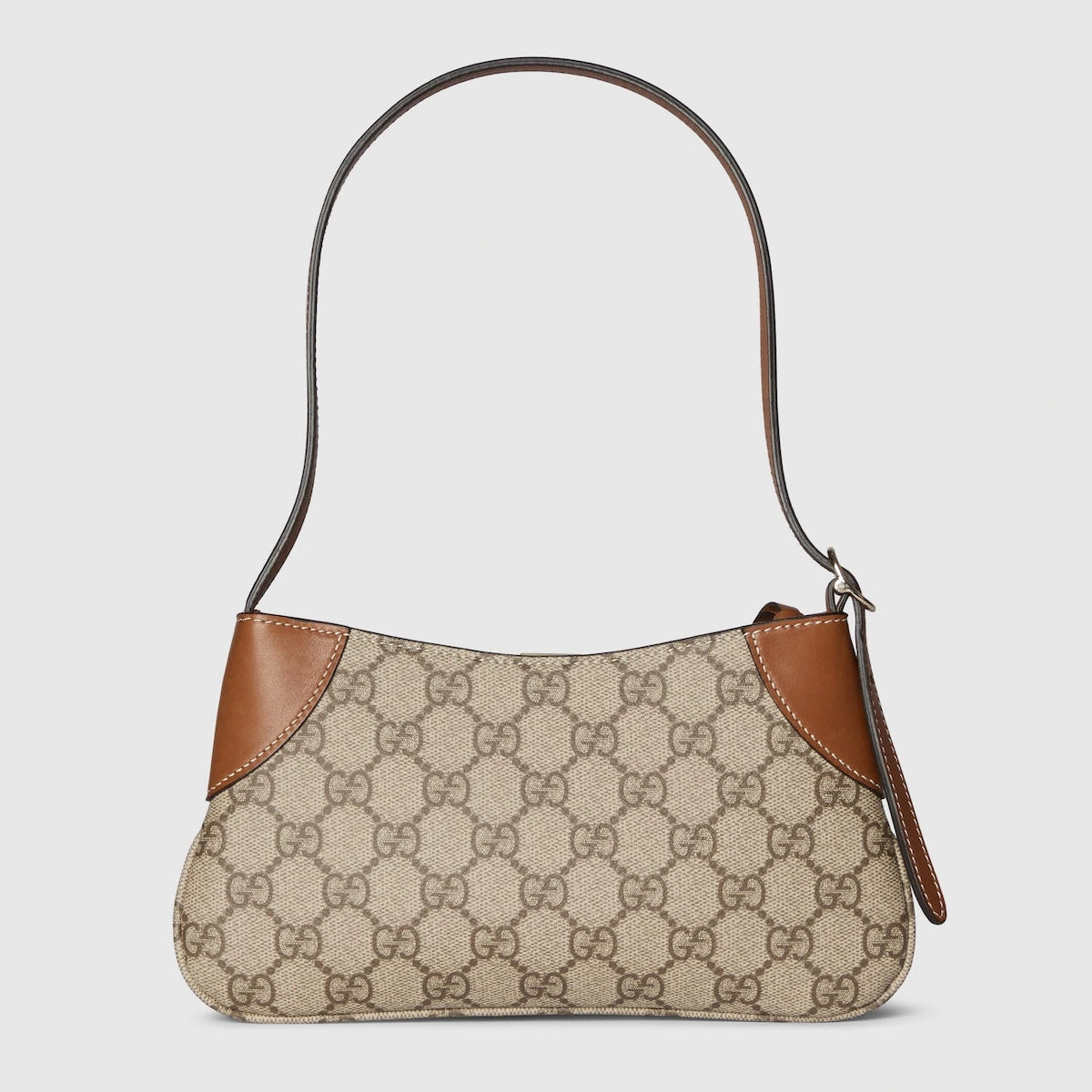 Gucci GG Emblem Small Shoulder Bag Beige Ebony GG Canvas