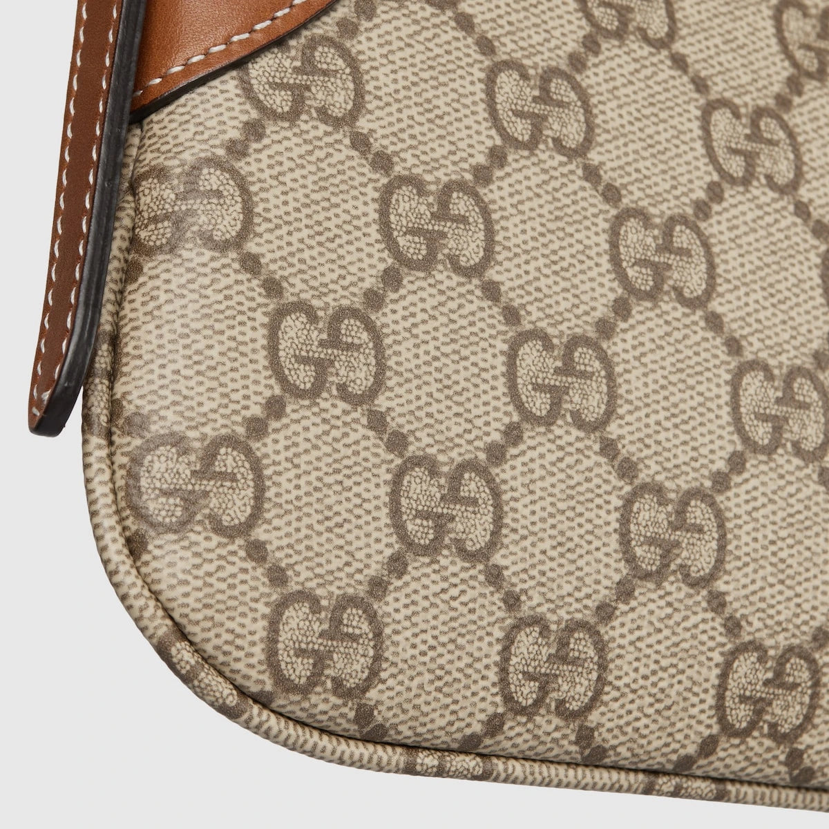 Gucci GG Emblem Small Shoulder Bag Beige Ebony GG Canvas