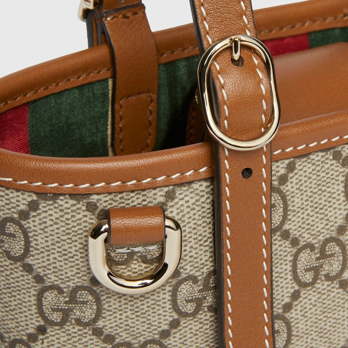 Gucci GG Emblem Mini Bag Beige