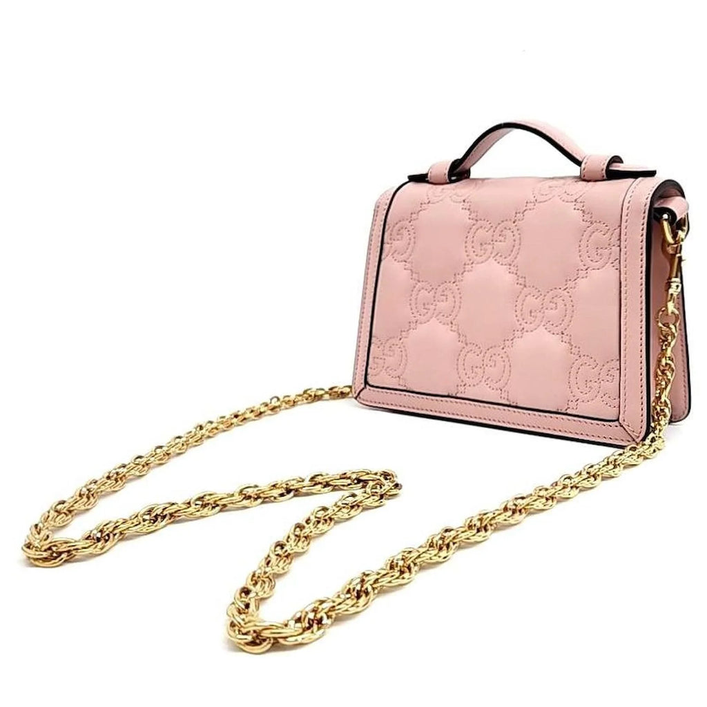 Gucci Matlase Small Top Handle Bag Pink