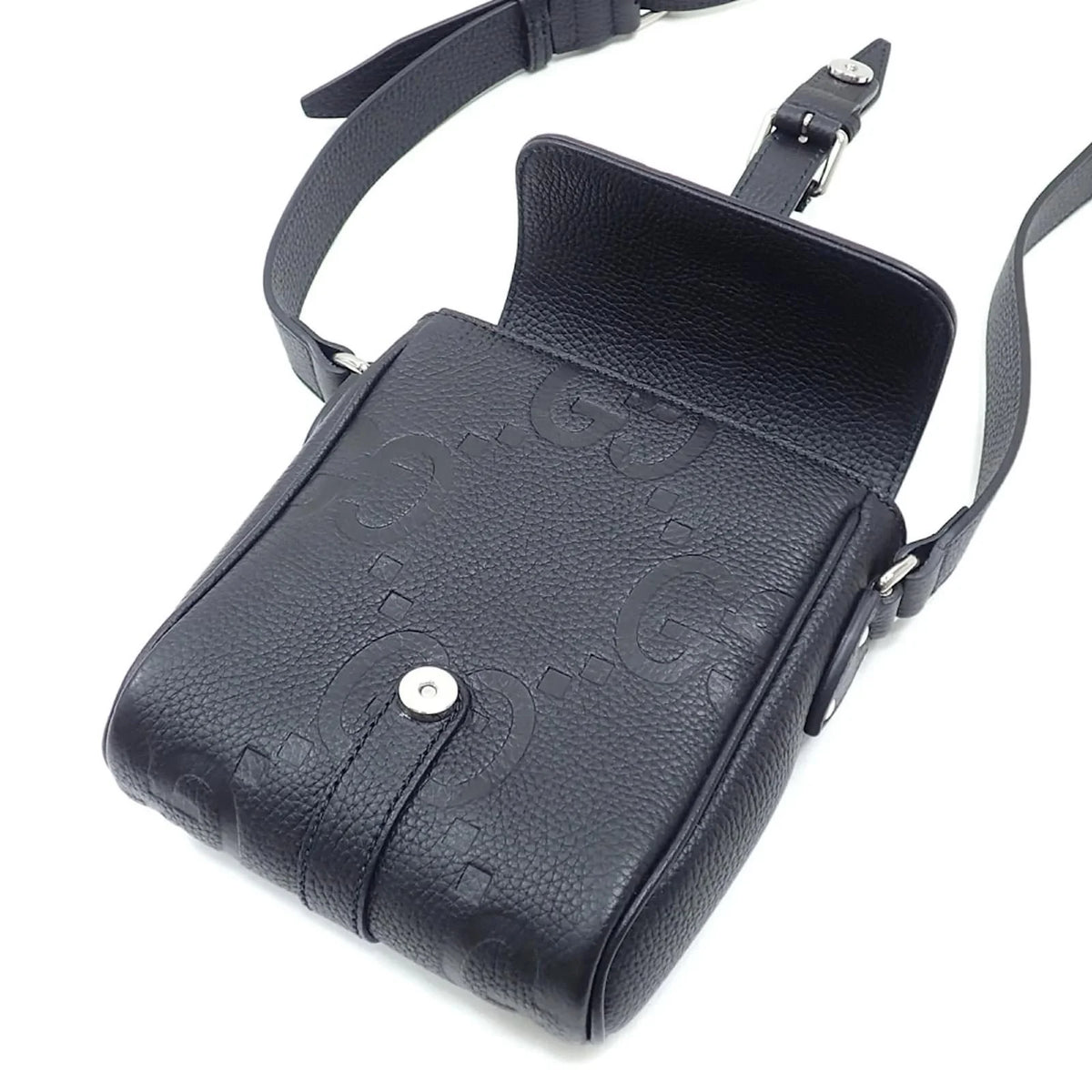 Gucci Black Leather Messenger Bag