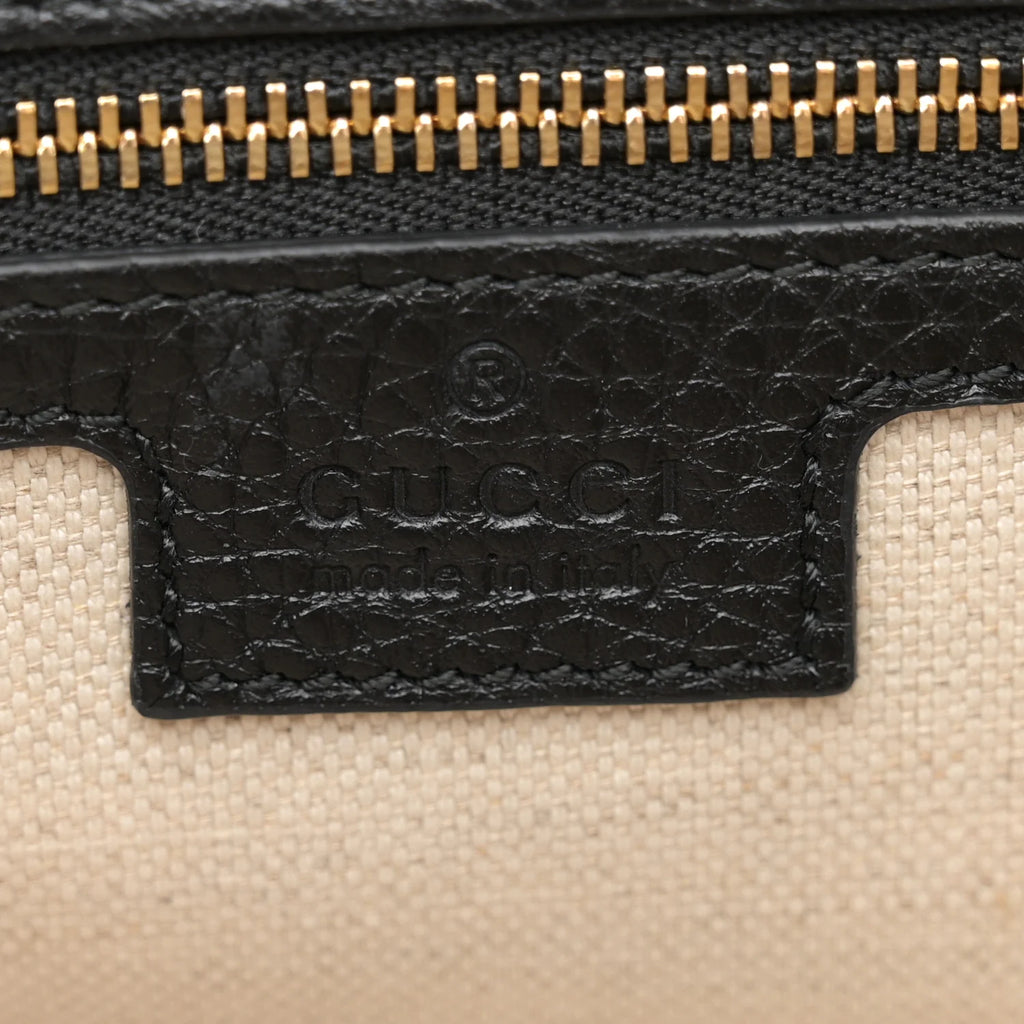 Gucci GG Emblem Medium Boston Bag Black