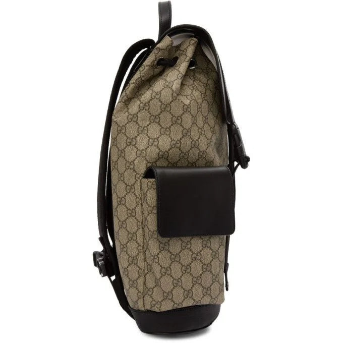 Gucci Beige and Black Soft Supreme Backpack