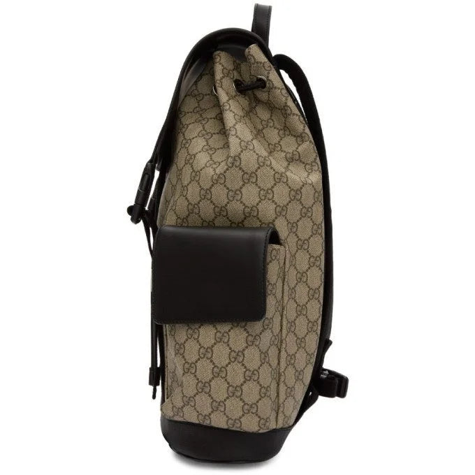 Gucci Beige and Black Soft Supreme Backpack