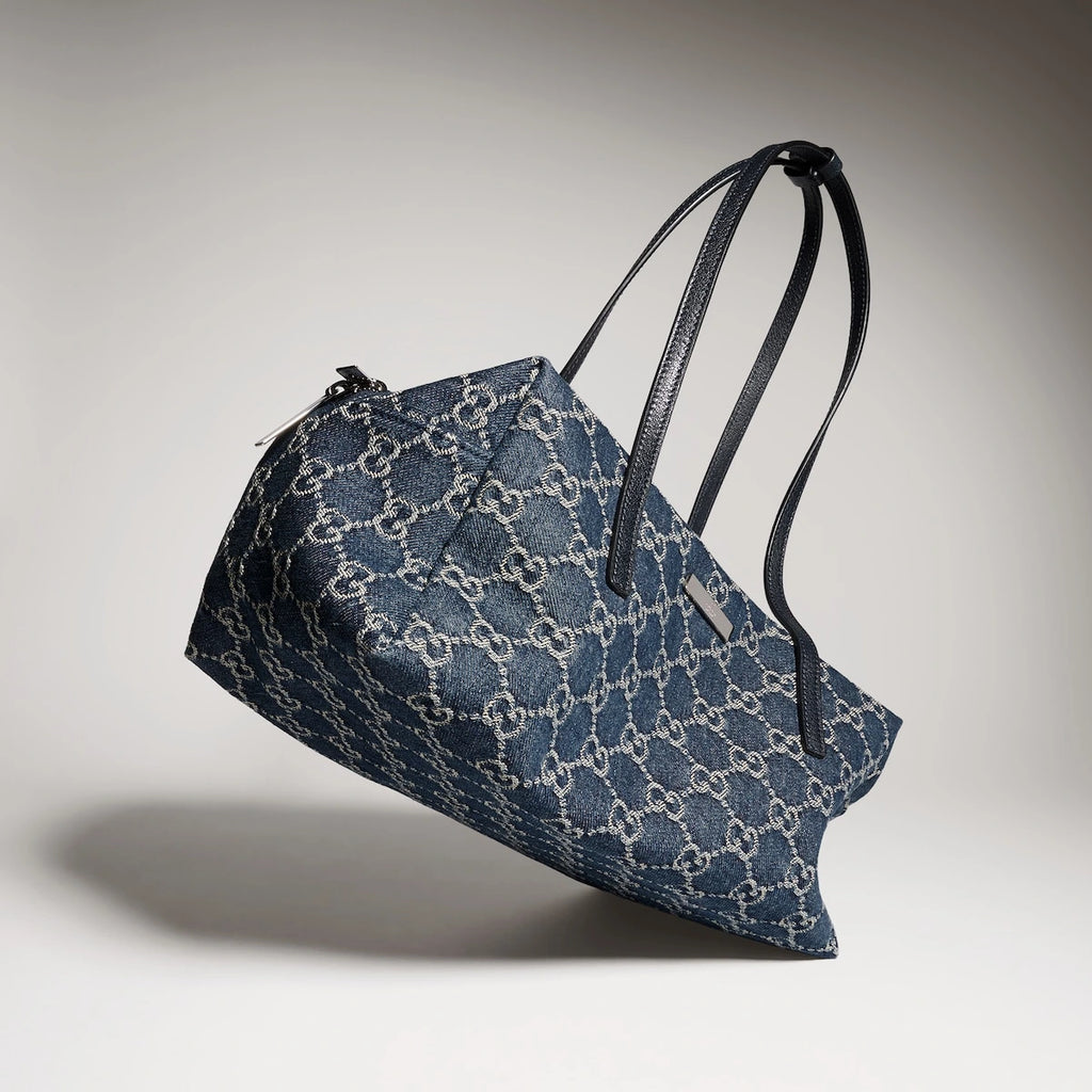 Gucci Melrose Medium Boston Bag Blue