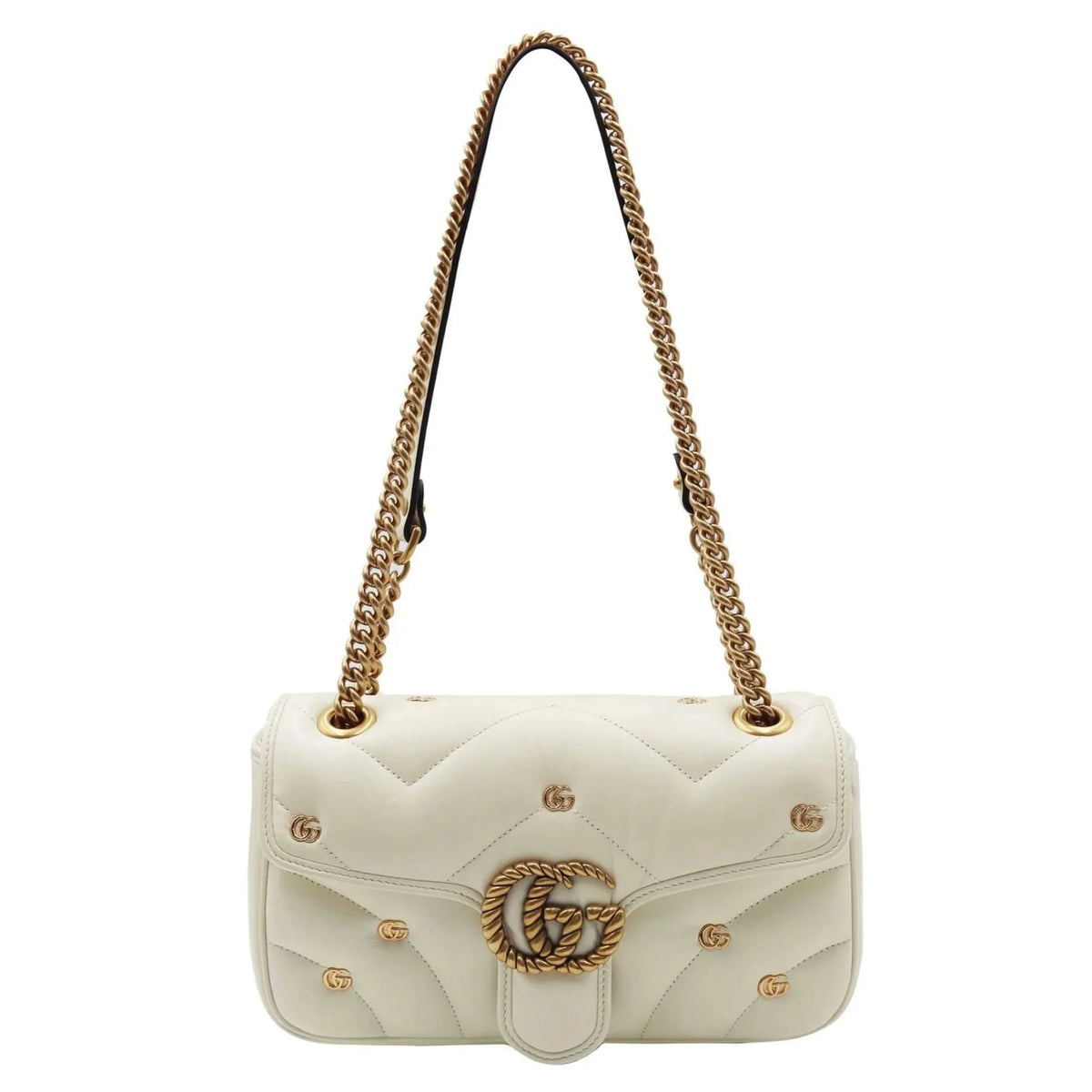 Gucci 2.0 embellished matelassé leather shoulder bag