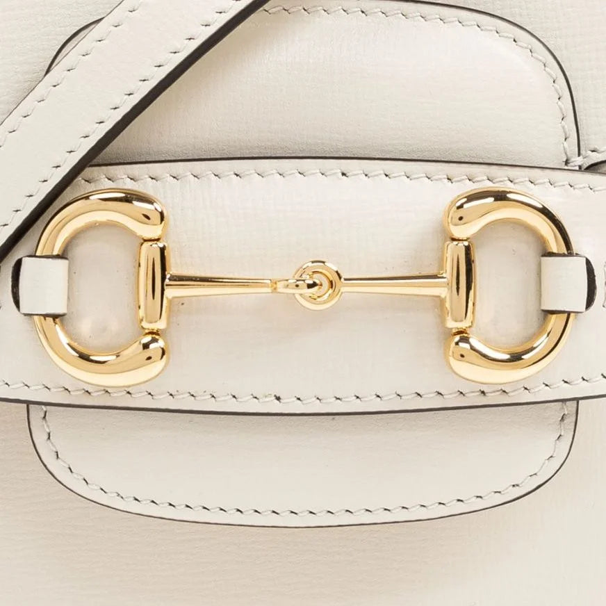 Gucci Horsebit 1955 Mini Top Handle Bag White