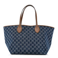 Gucci Small GG Denim Tote Bag Blue