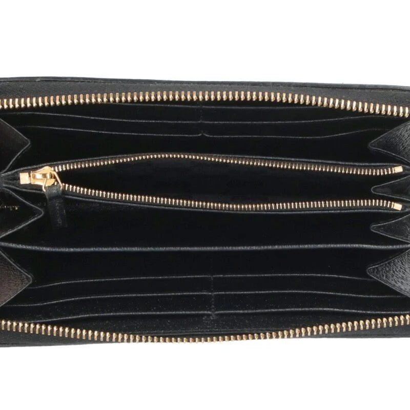 Gucci round zipper leather long wallet