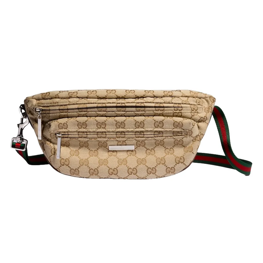 Gucci Tag Small Crossbody Bag Beige