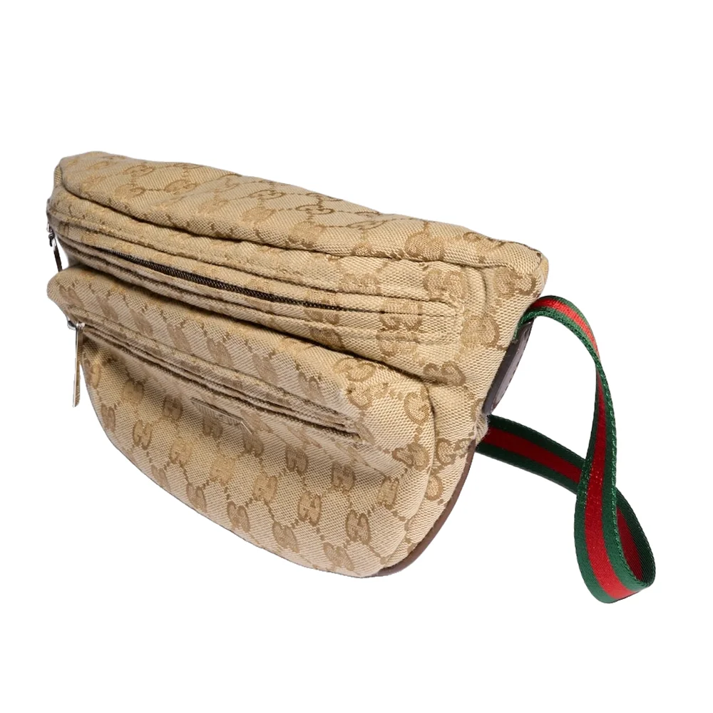 Gucci Tag Small Crossbody Bag Beige