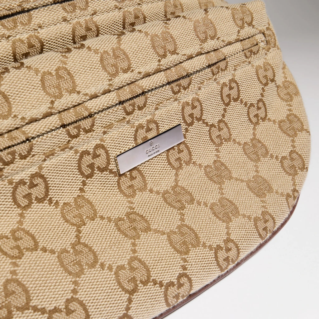 Gucci Tag Small Crossbody Bag Beige