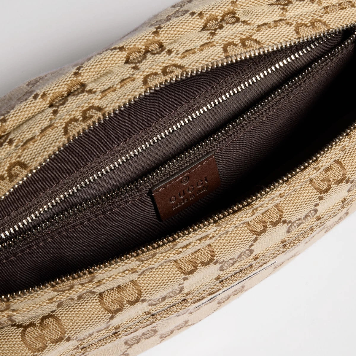 Gucci Tag Small Crossbody Bag Beige