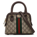 Gucci Ophidia GG Supreme Mini Dome Bag Brown