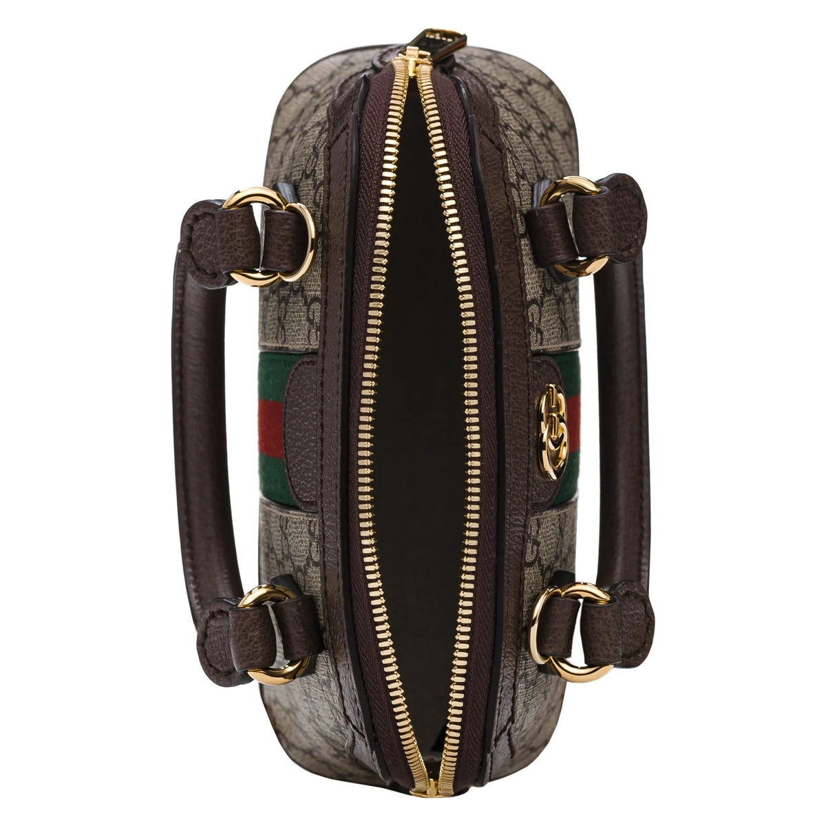Gucci Ophidia GG Supreme Mini Dome Bag Brown