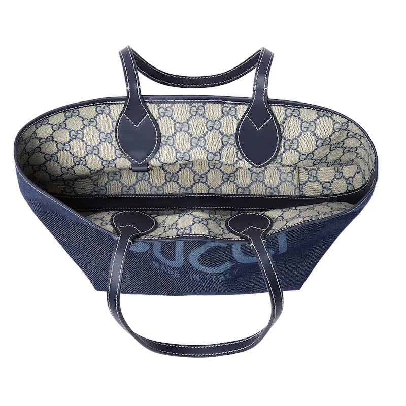 Gucci Small Totissima Reversible Tote Bag Blue