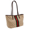 Gucci Tribeca Small Tote Bag Beige Ebony GG Canvas