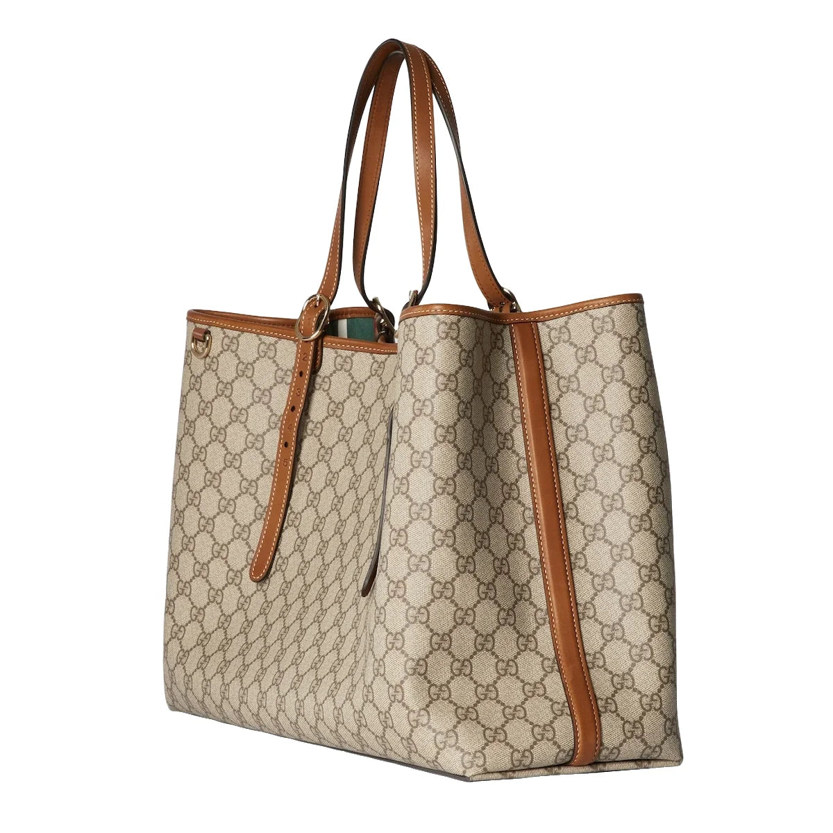 Gucci GG Emblem Maxi Tote Bag Beige Ebony GG Canvas