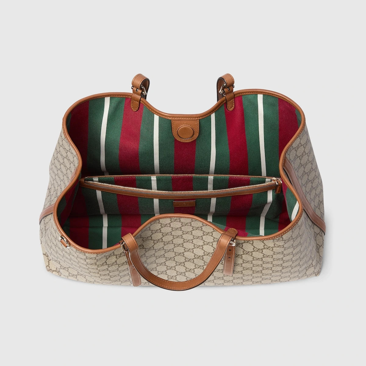 Gucci GG Emblem Maxi Tote Bag Beige Ebony GG Canvas