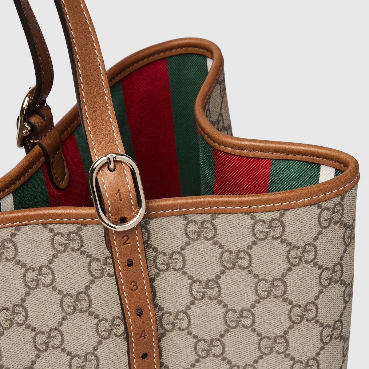 Gucci GG Emblem Maxi Tote Bag Beige Ebony GG Canvas