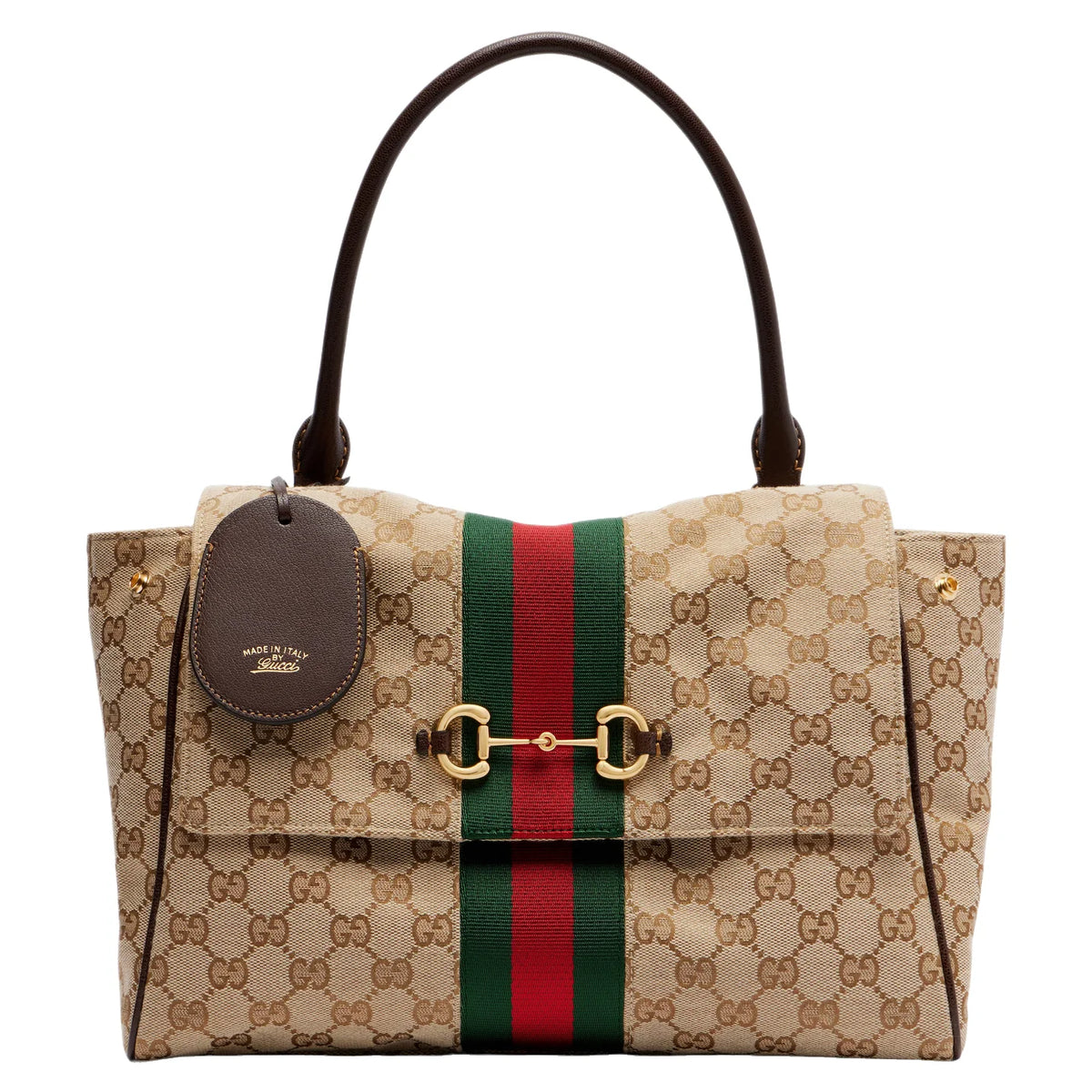 Gucci Paparazzo GG Canvas Medium Tote Bag Beige