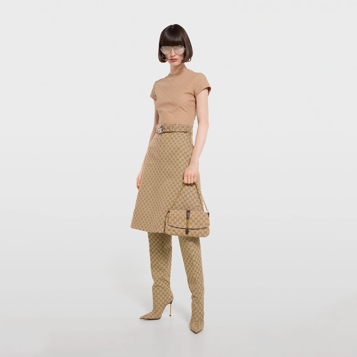 Gucci Aperitivo Medium Shoulder Bag Beige