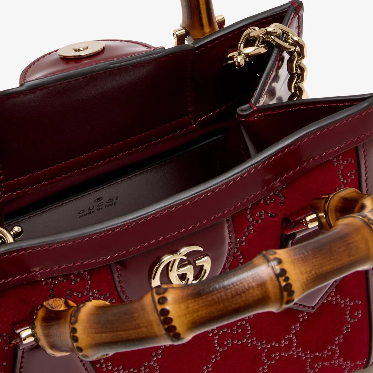 Gucci Diana Small Tote Bag Burgundy