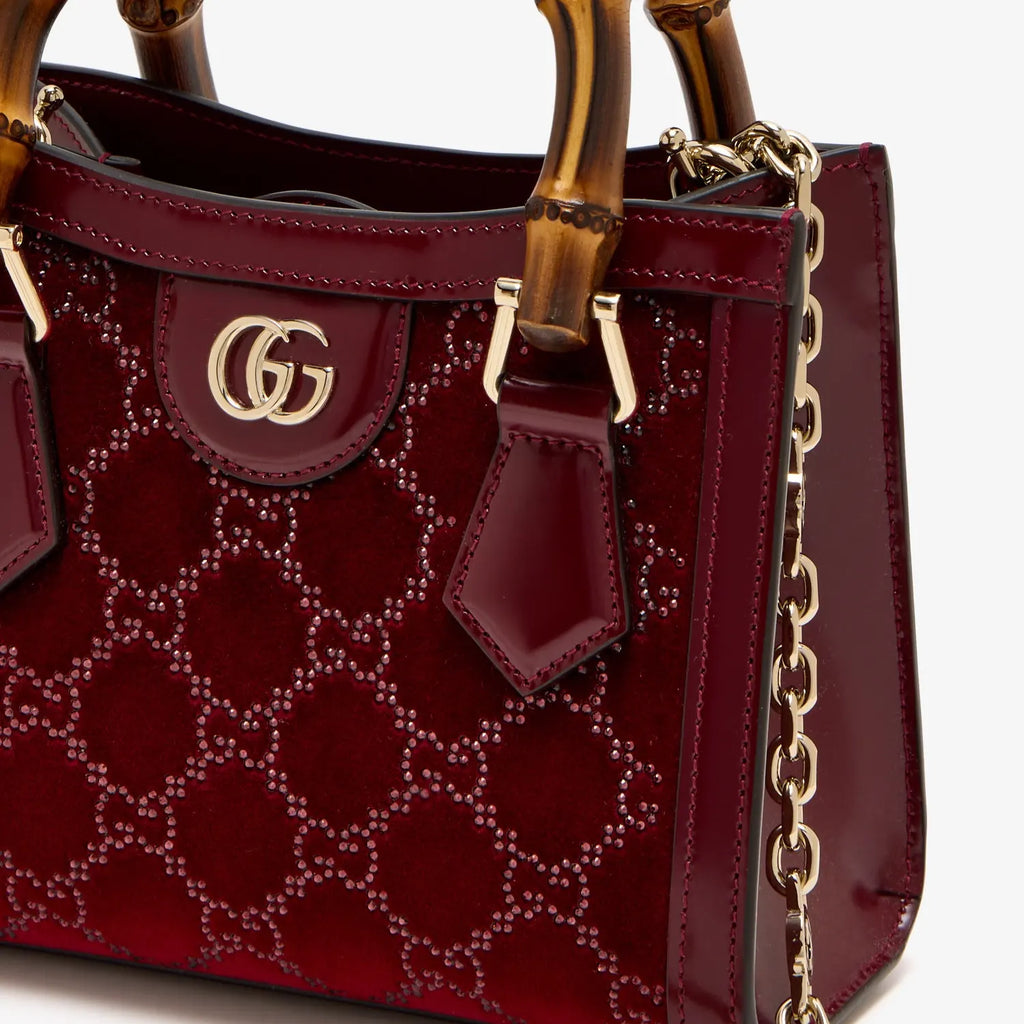 Gucci Diana Small Tote Bag Burgundy