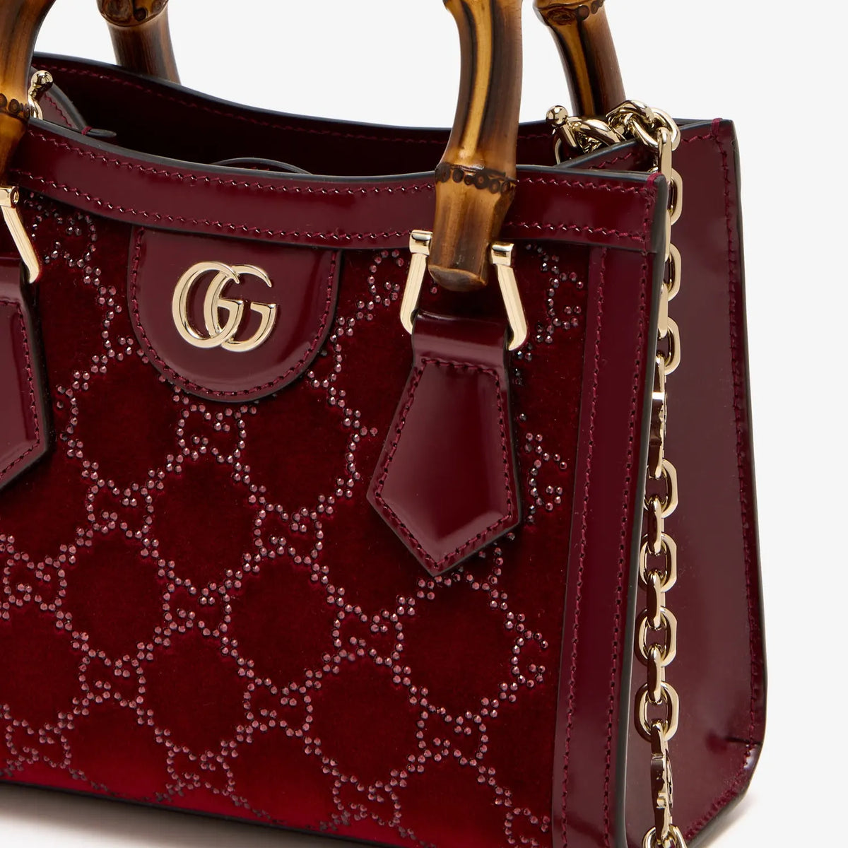 Gucci Diana Small Tote Bag Burgundy