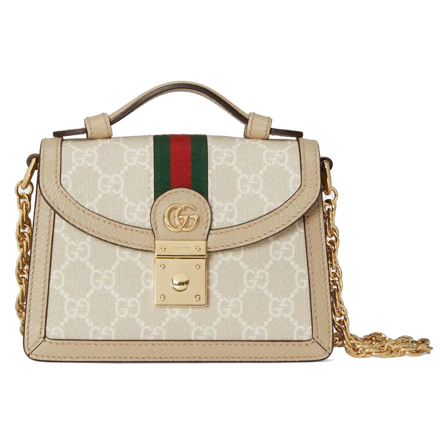 Gucci Ophidia GG Supreme Top Handle Bag Beige