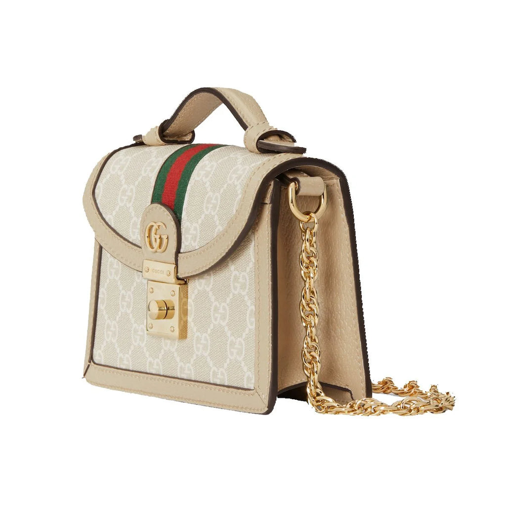 Gucci Ophidia GG Supreme Top Handle Bag Beige