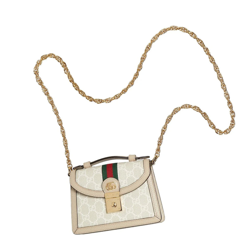 Gucci Ophidia GG Supreme Top Handle Bag Beige