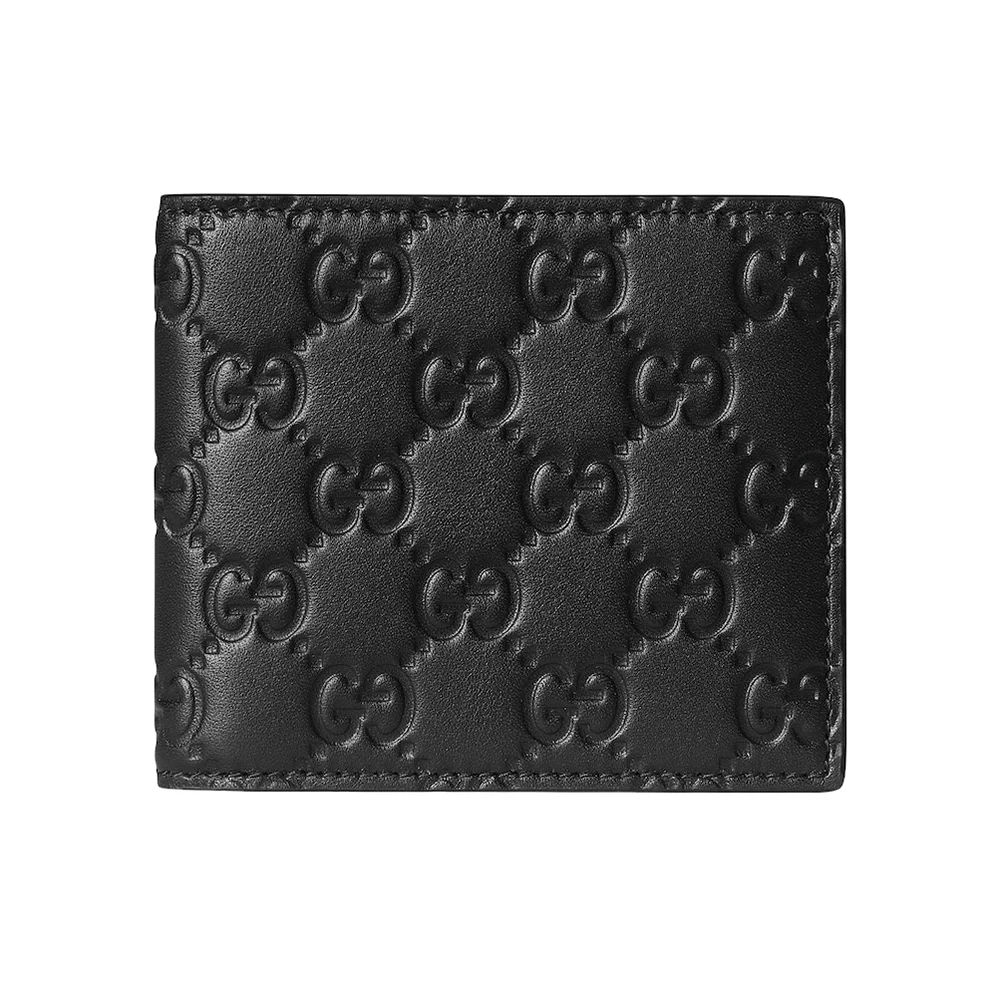 Gucci GG Emblem Card Case Black Leather Model 1