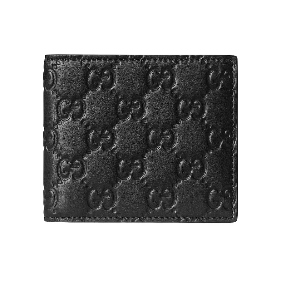 Gucci GG Emblem Card Case Black Leather Model 1