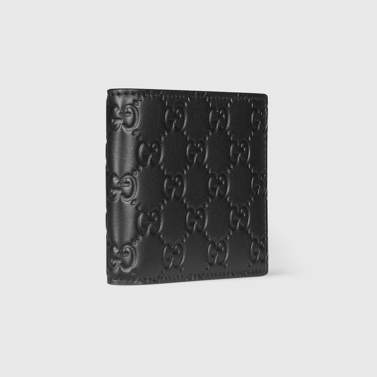 Gucci GG Emblem Card Case Black Leather Model 1