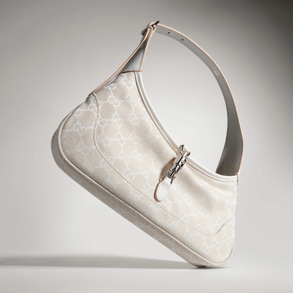 Gucci Jackie Slim Medium Shoulder Bag Beige
