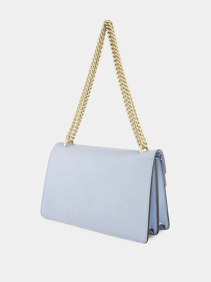 Gucci Leather Medium Dionysus Shoulder Bag Light Blue