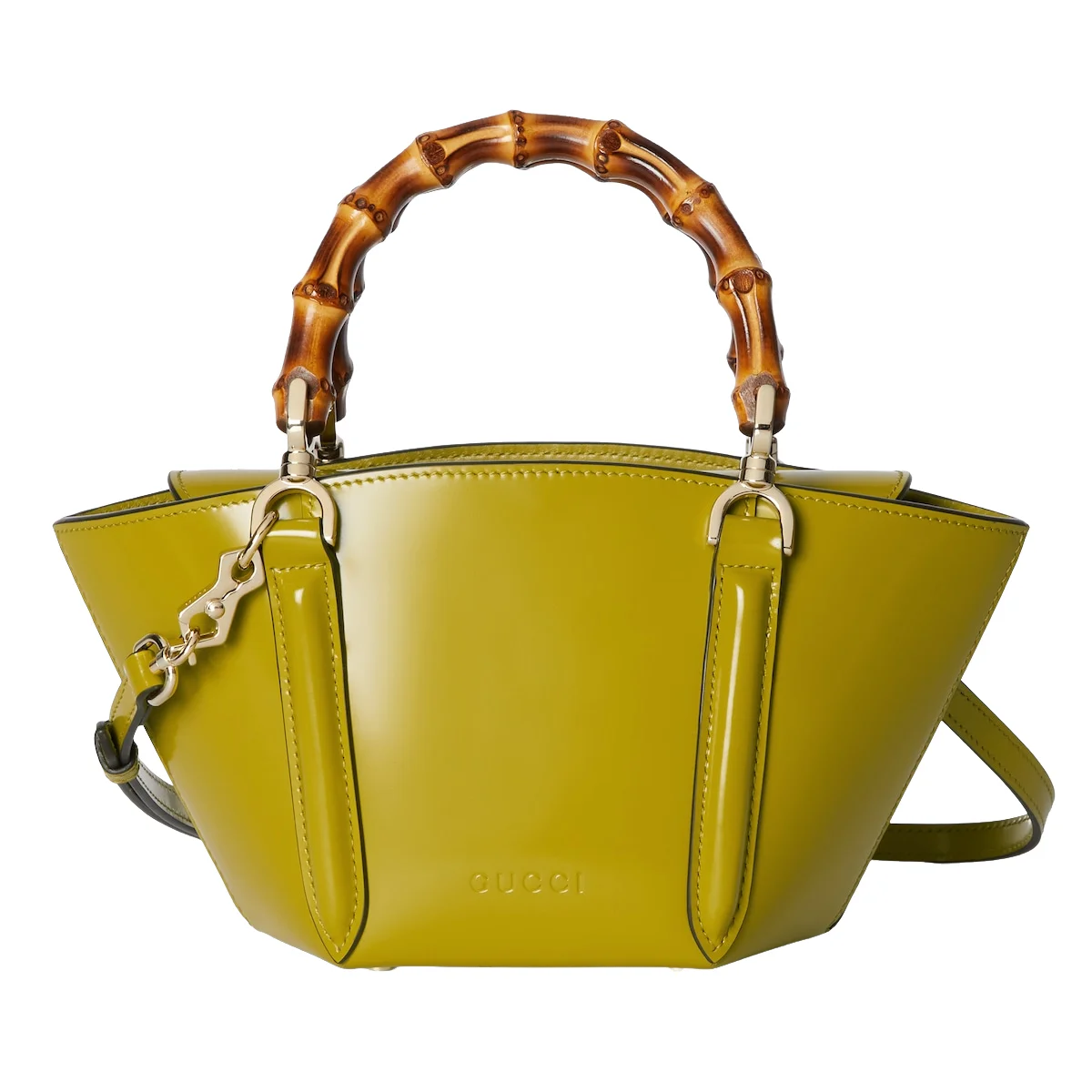 Gucci Mini bamboo top handle tote Green