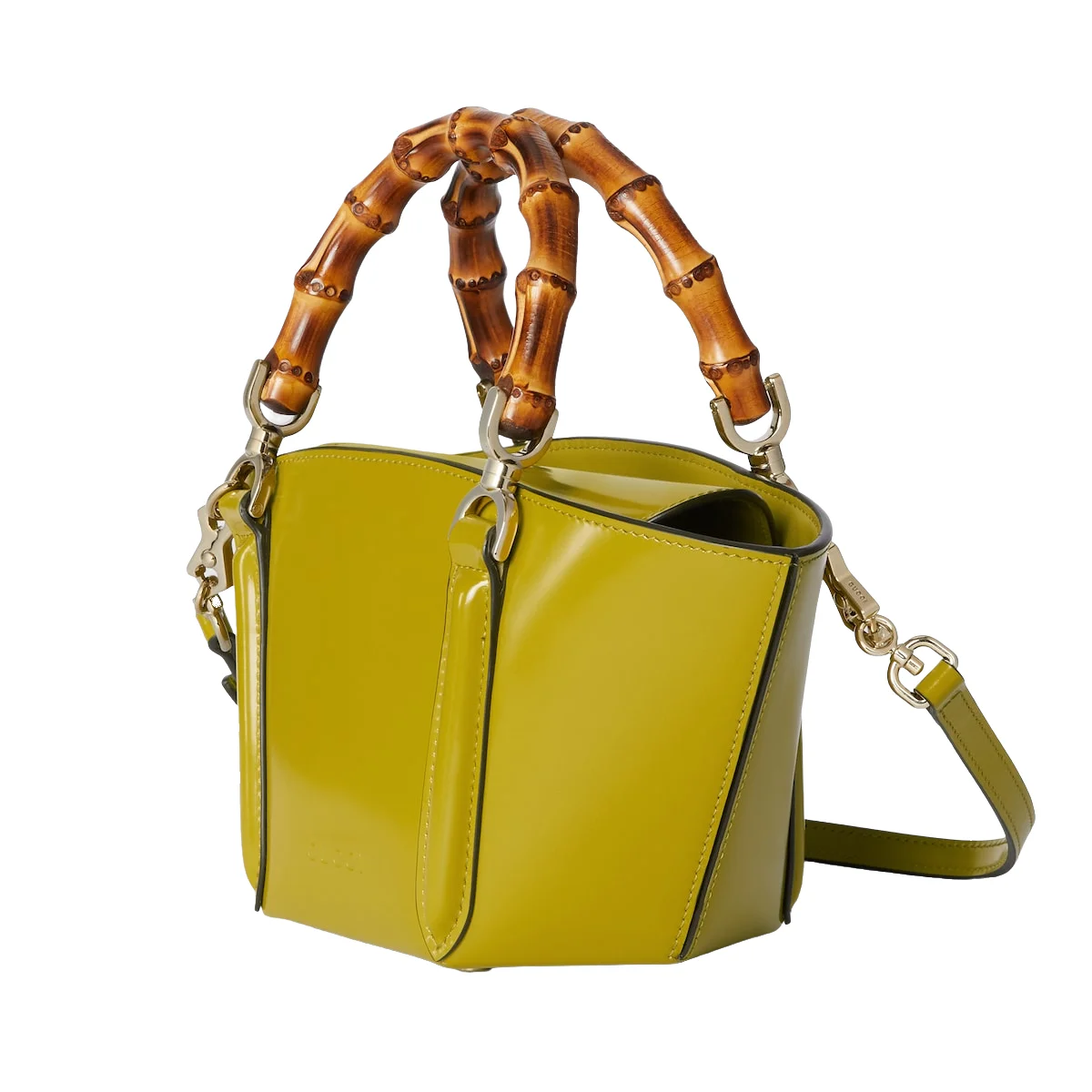 Gucci Mini bamboo top handle tote Green
