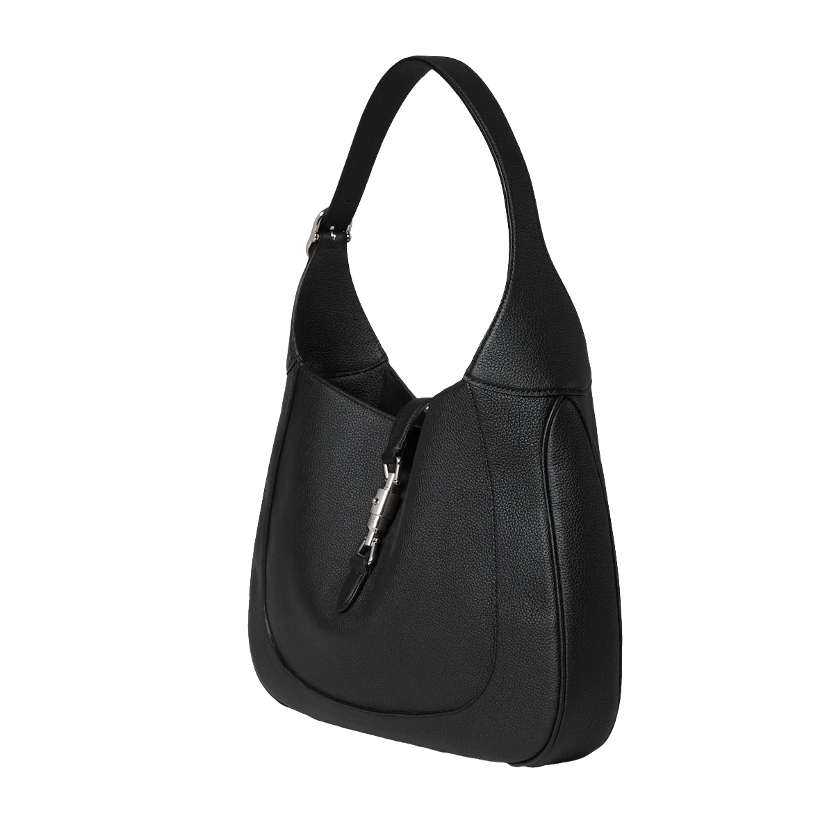 Gucci Jackie 1961 small textured-leather shoulder bag Black