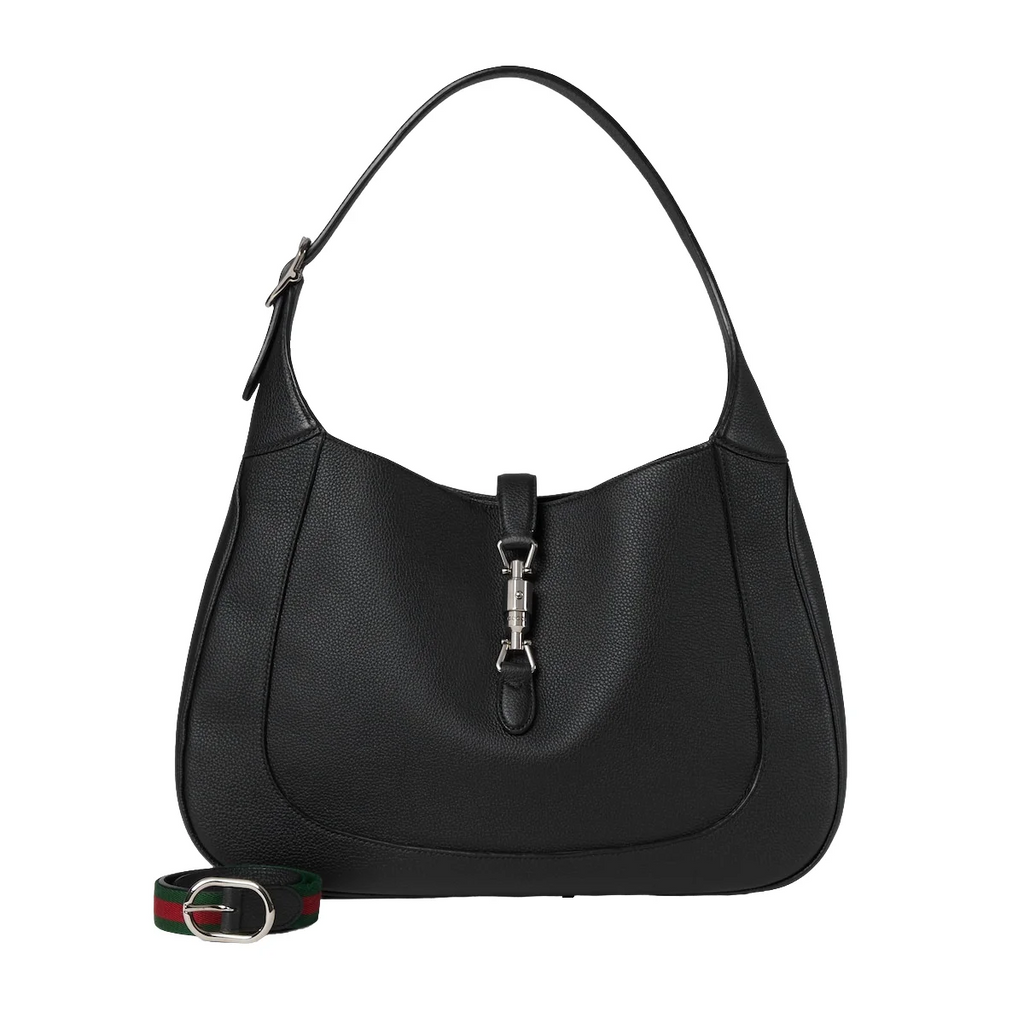 Gucci Jackie 1961 small textured-leather shoulder bag Black