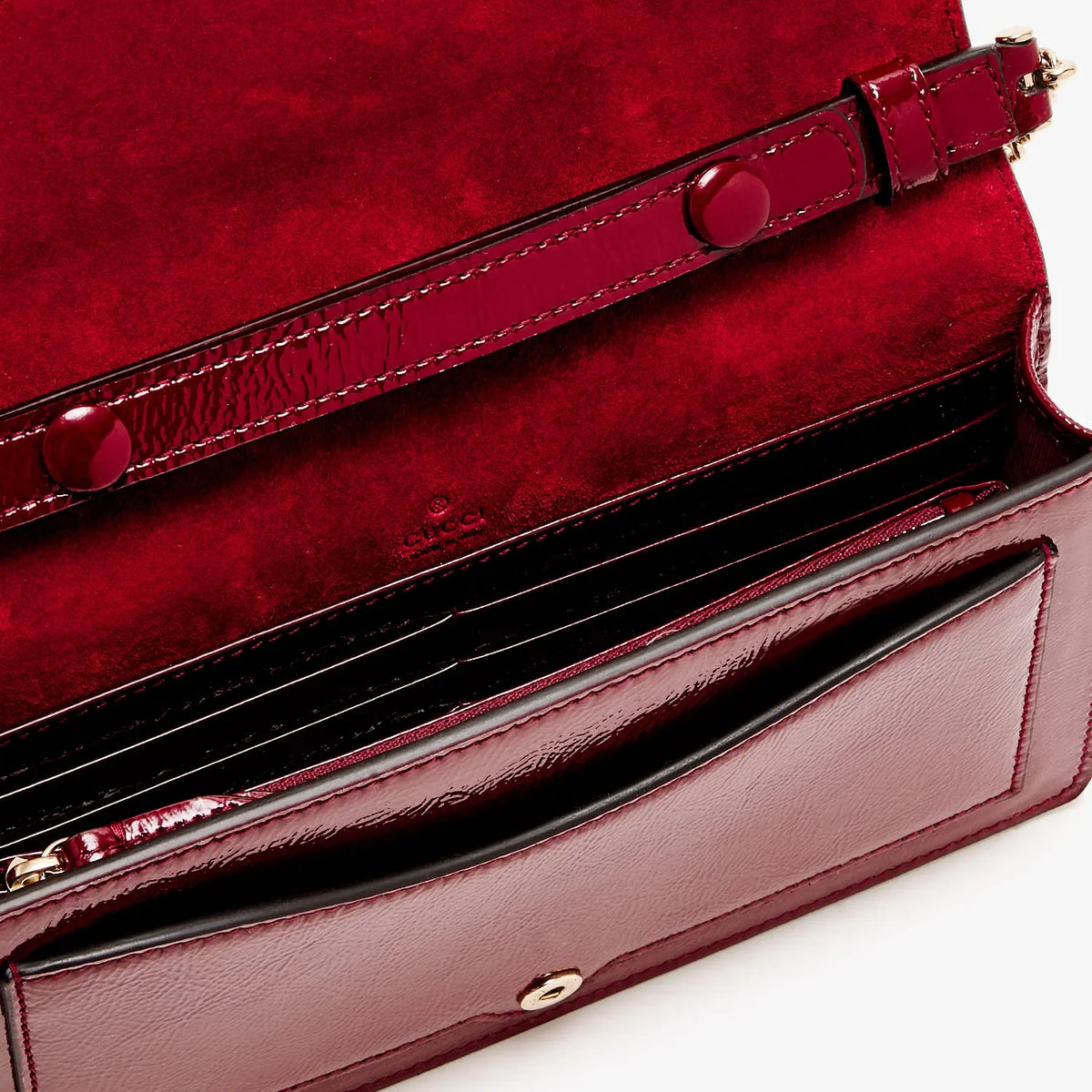 Gucci Dionysus Patent Leather Chain Bag Red