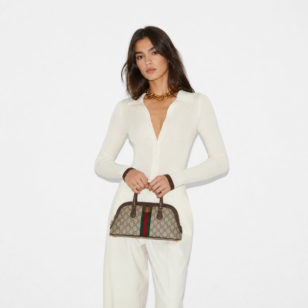 Gucci beige Handbag with monogram