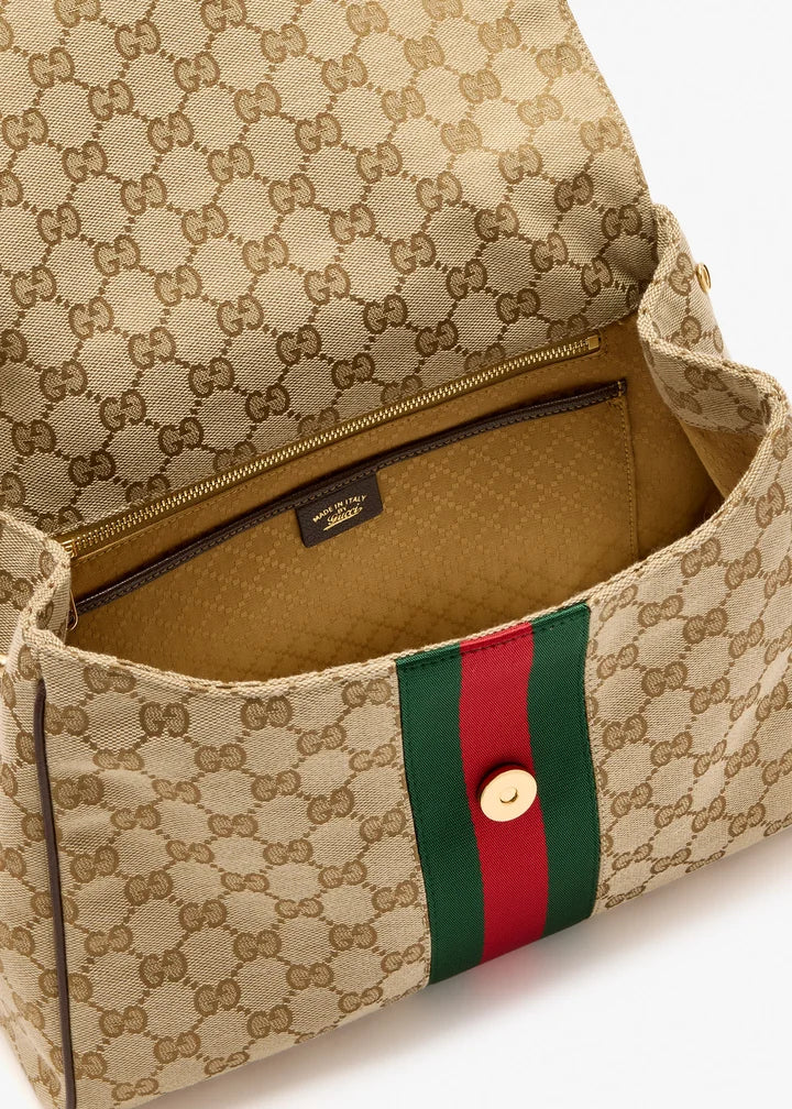 Gucci Paparazzo Medium Top Handle Bag Beige