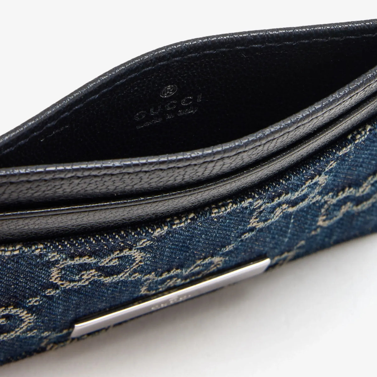 Gucci Plaque Card Case Blue